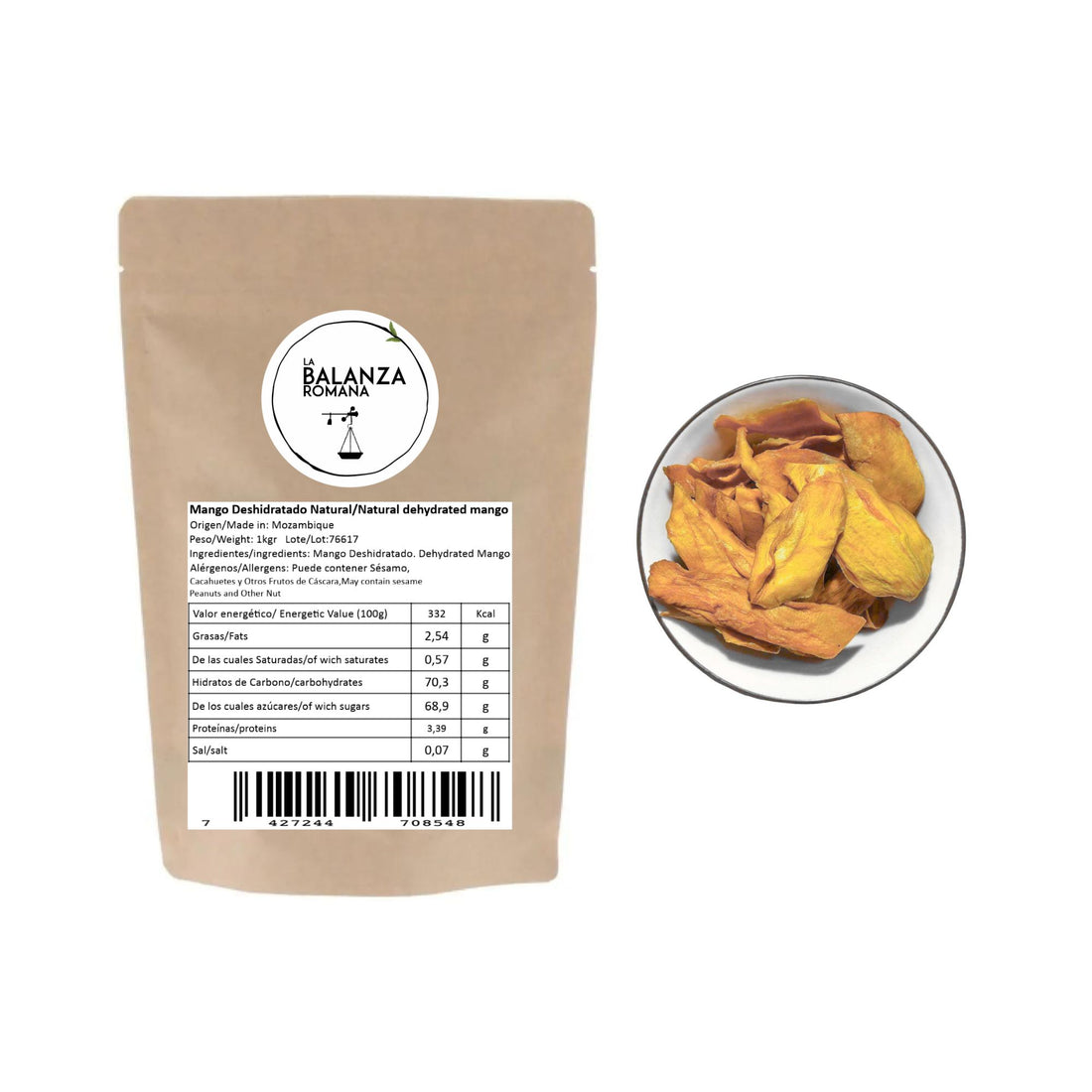 Mango Deshidratado Natural - 1Kg